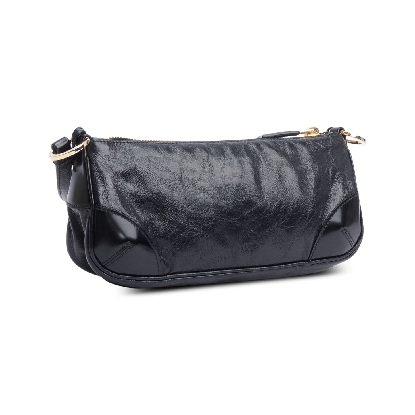 Prada Black Re-Edition 2002 Small Leather Shoulder Bag