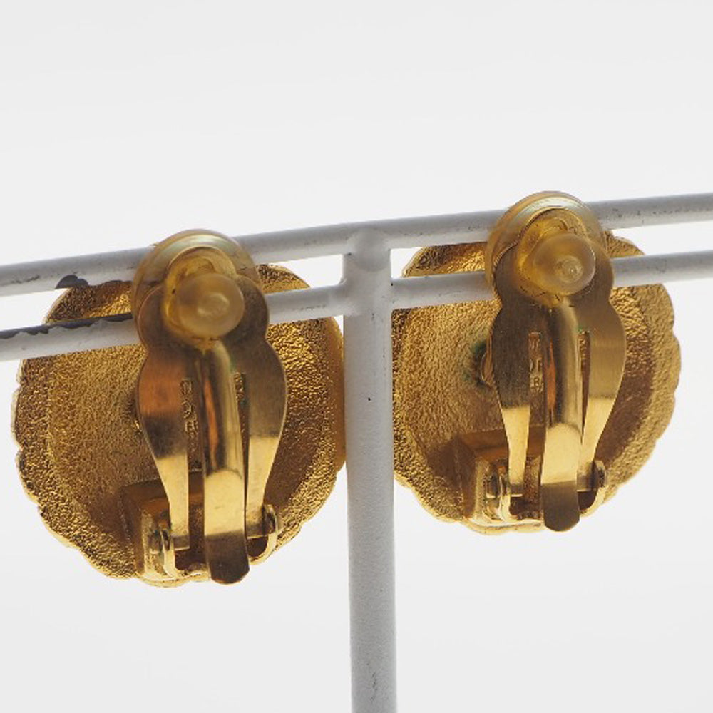 CHANEL Earring Plated Gold gold vintage COCO Mark Women