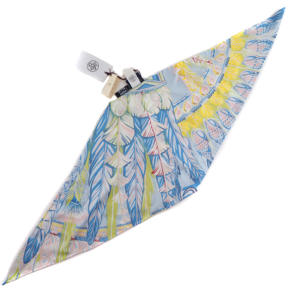 HERMES scarf silk blue dance pacific Rosan Junano Women