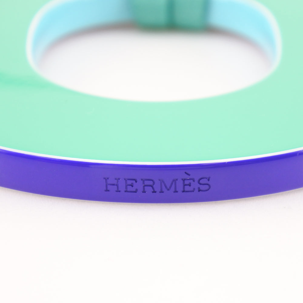 HERMES Necklace 052880FL Lacquer, Silk Green Ism Pigman Women