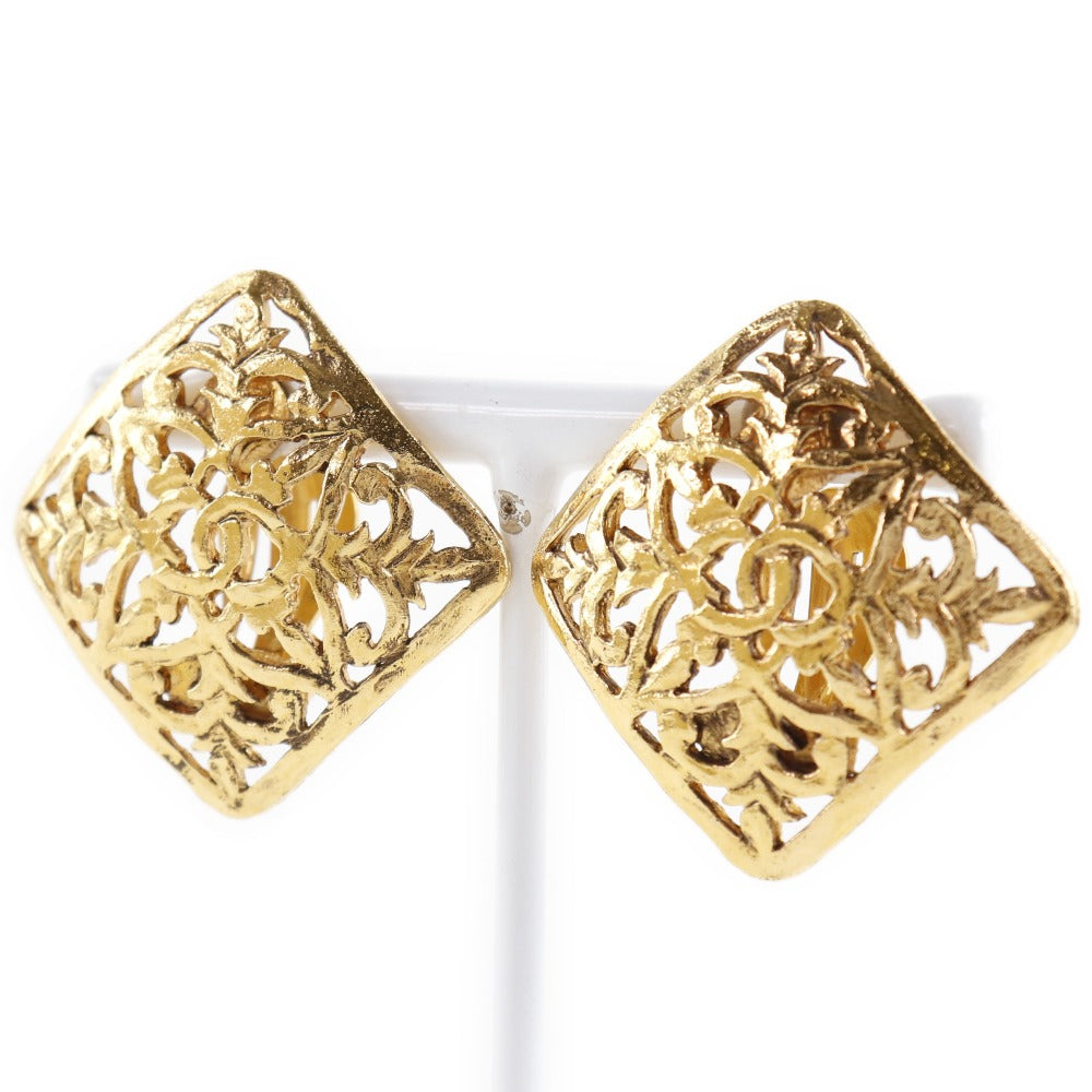 CHANEL Earring Plated Gold gold COCO Mark Women