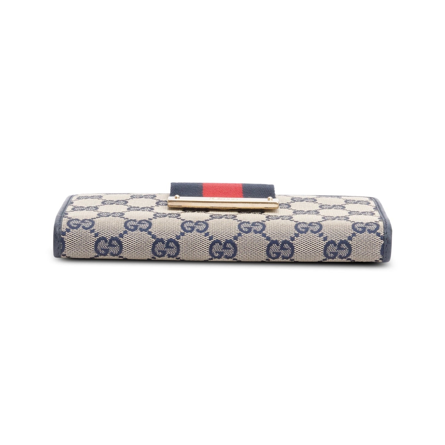 Balenciaga Grey GG Canvas Web Continental Wallet