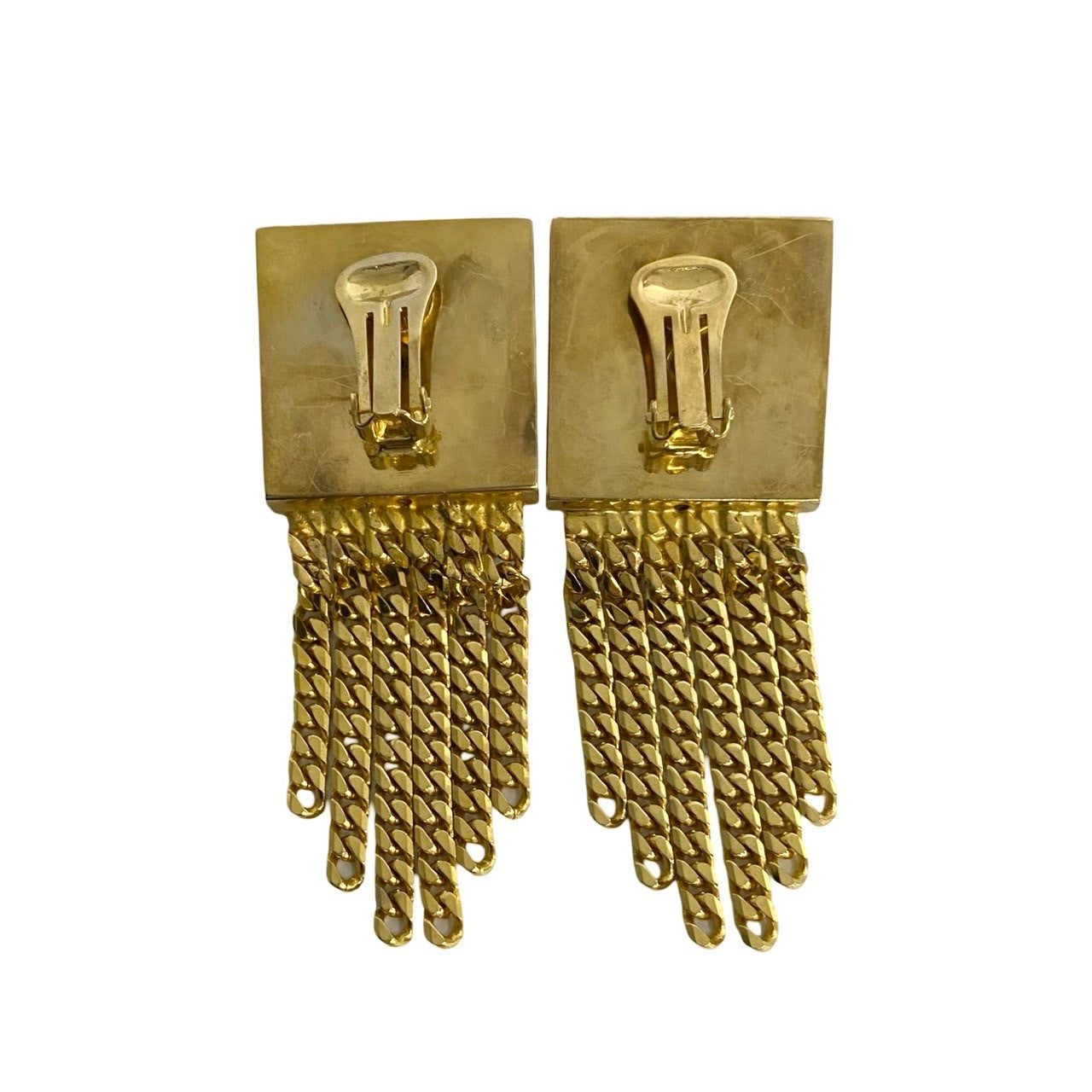 CELINE Earring Gold Plated gold logo ring Metal motif Ring Earring Women
