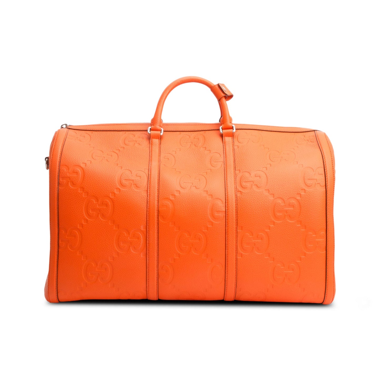 Gucci Orange Jumbo GG Leather Large Duffle Bag