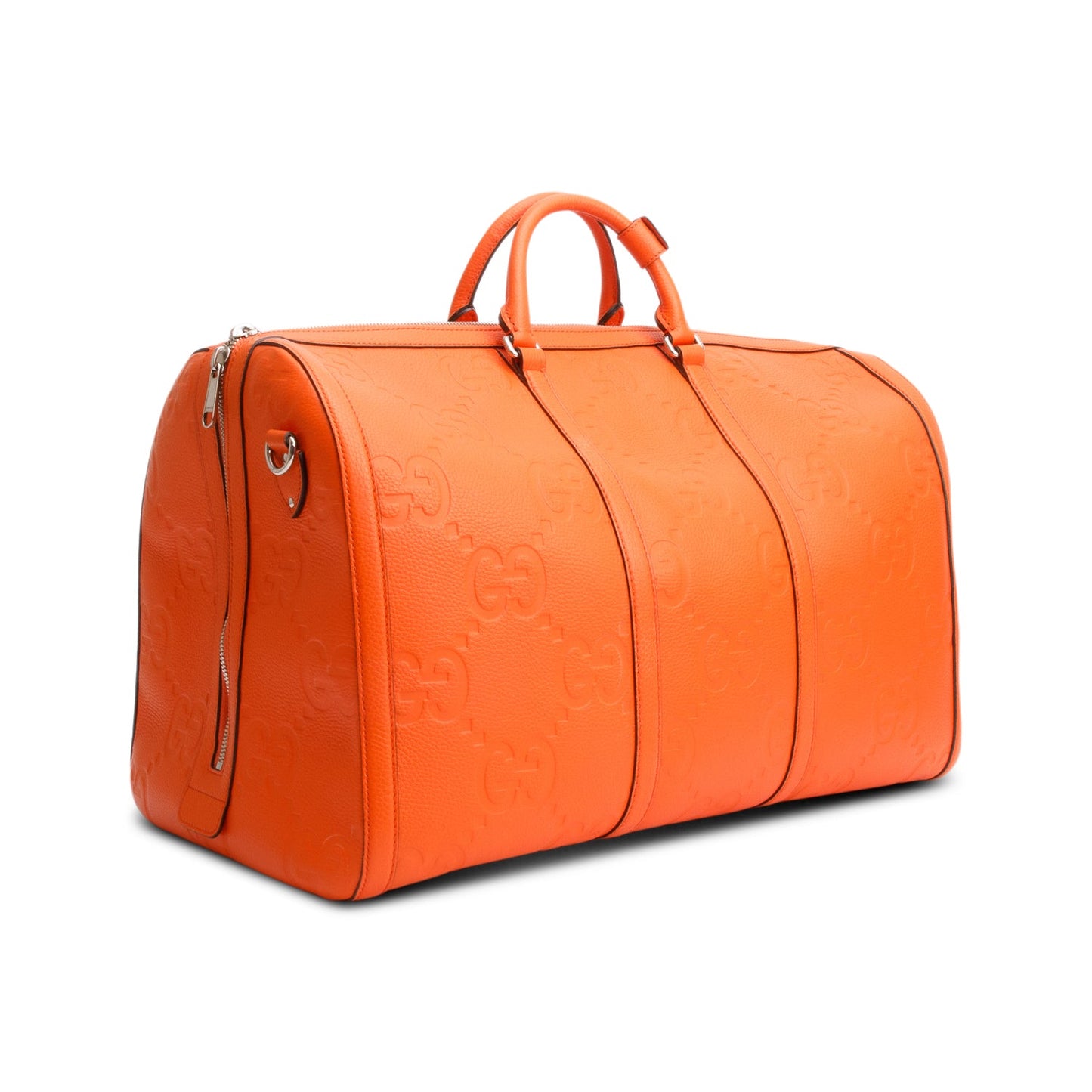 Gucci Orange Jumbo GG Leather Large Duffle Bag