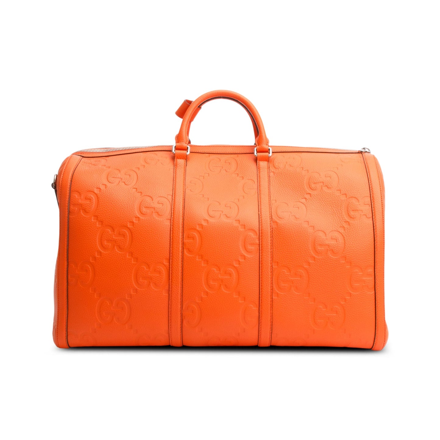 Gucci Orange Jumbo GG Leather Large Duffle Bag