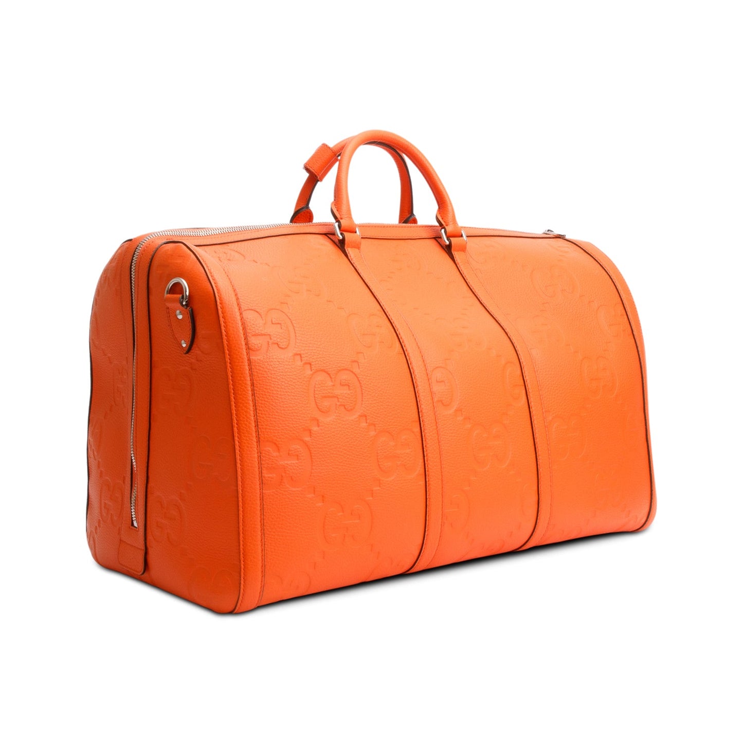 Gucci Orange Jumbo GG Leather Large Duffle Bag