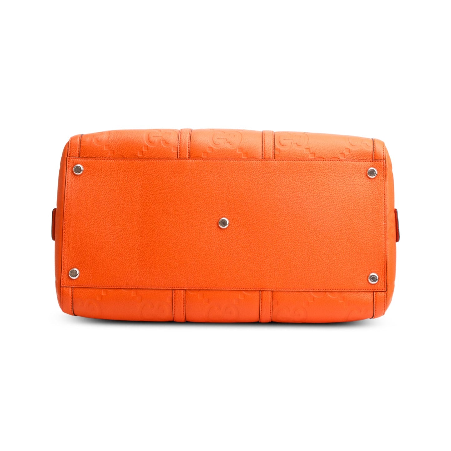 Gucci Orange Jumbo GG Leather Large Duffle Bag