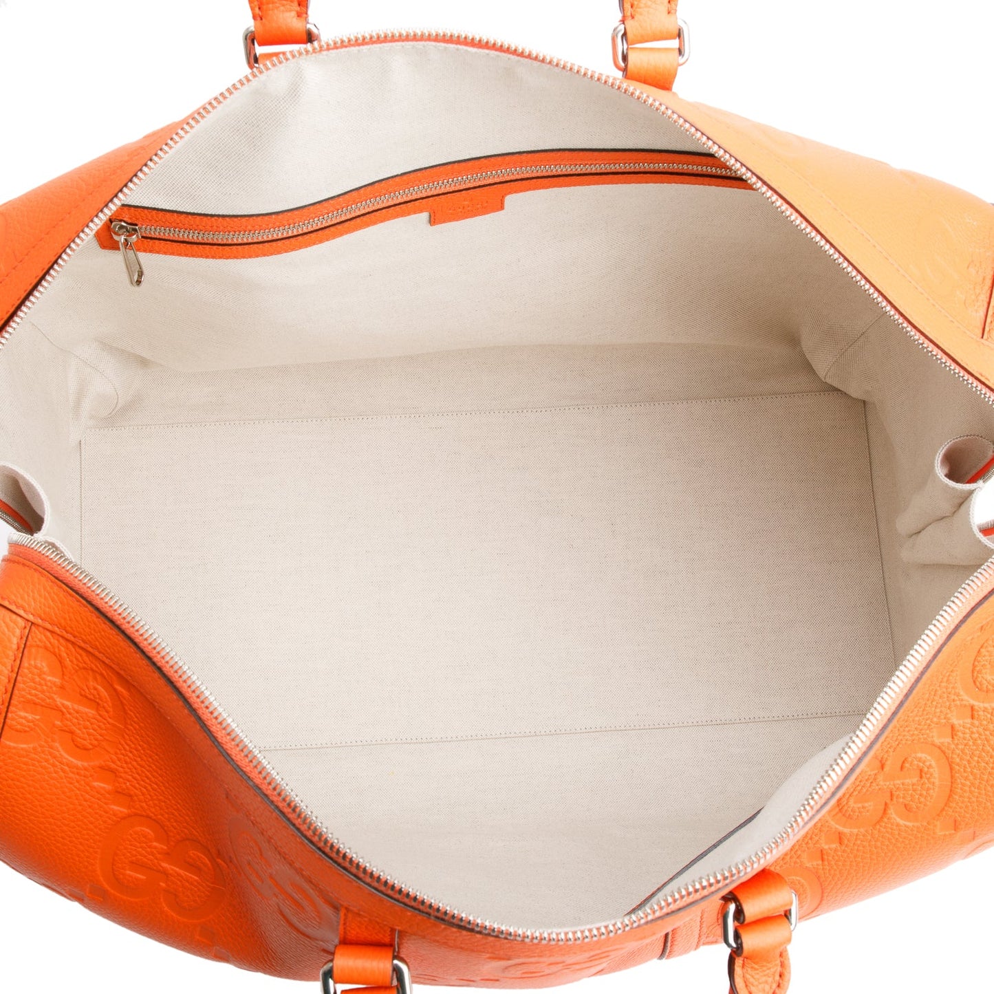 Gucci Orange Jumbo GG Leather Large Duffle Bag