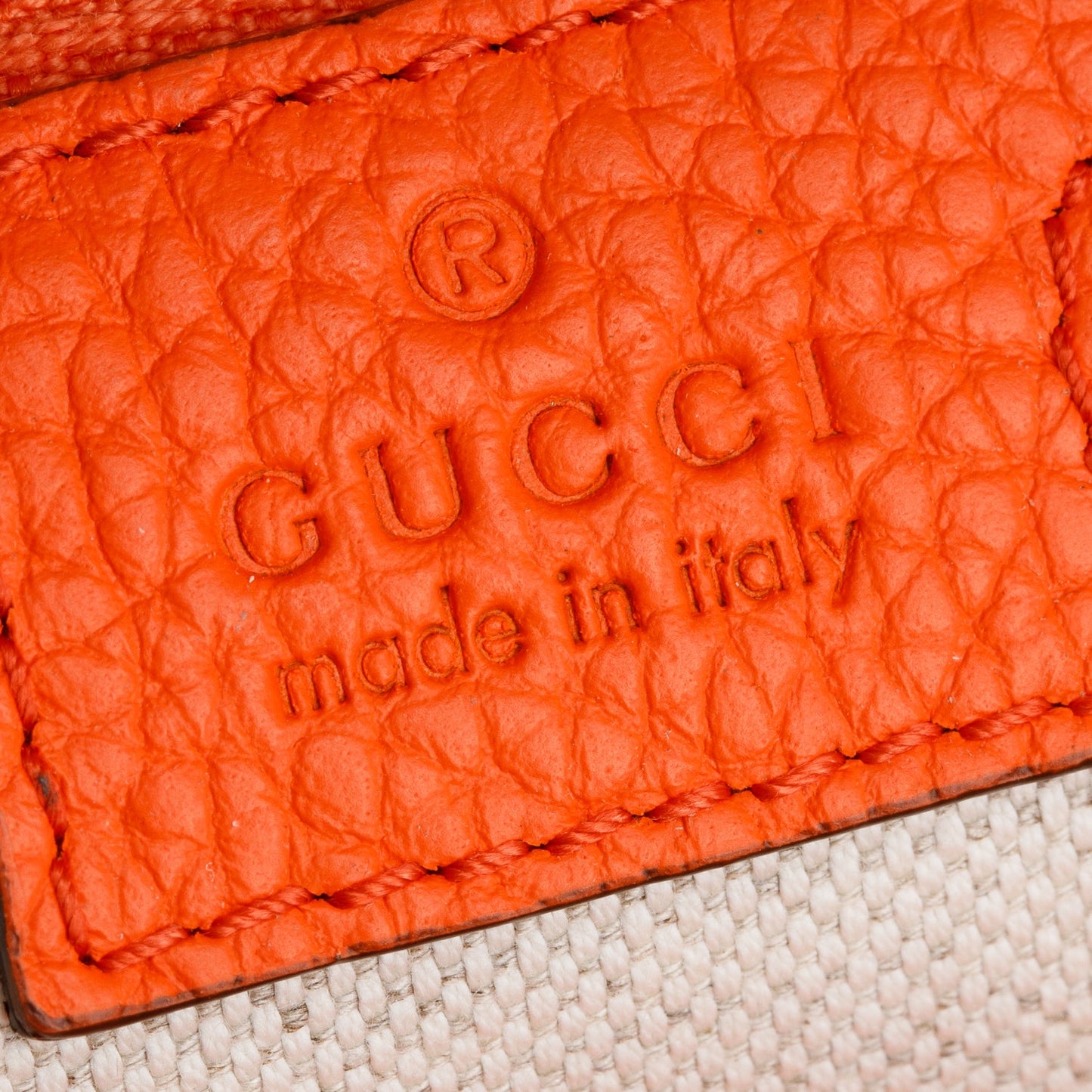 Gucci Orange Jumbo GG Leather Large Duffle Bag