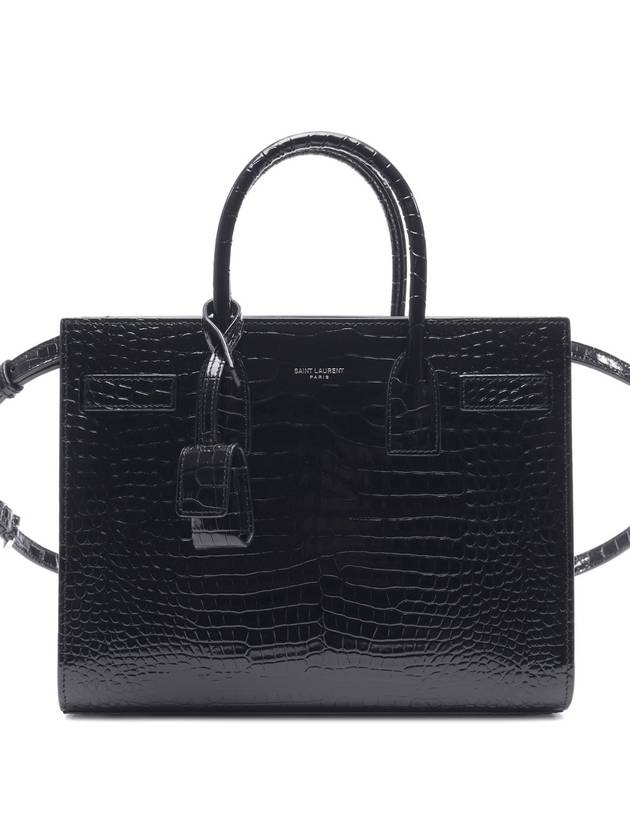 Luxury Saint Laurent Trending 2025 Sac De Jour Crocodile Tote Bag Black