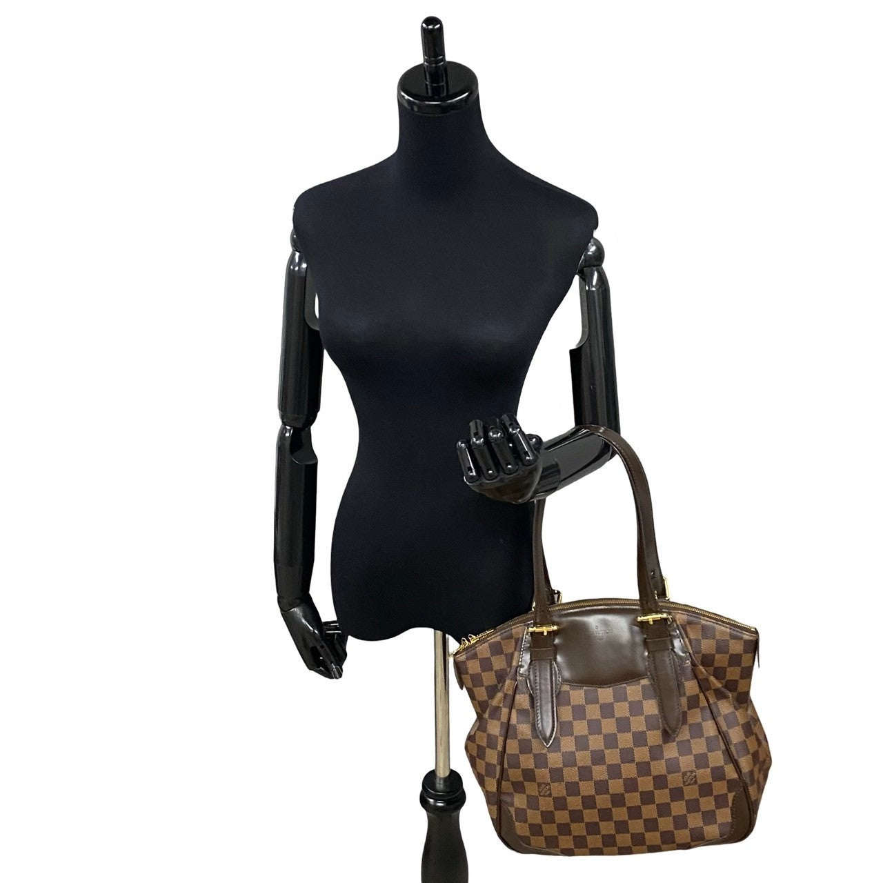 LOUIS VUITTON Handbag N41118 leather Brown Damier Verona MM