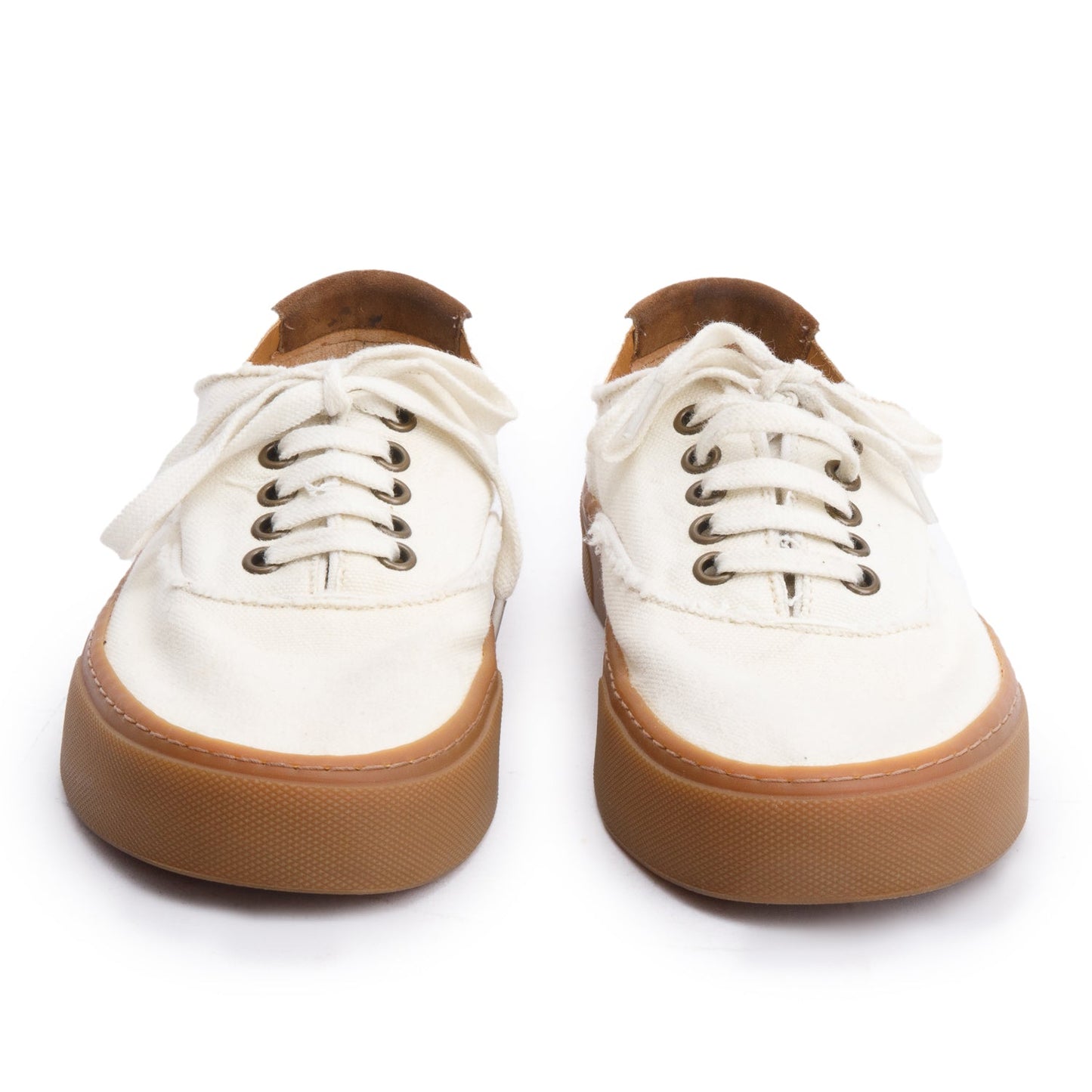 Saint Laurent White Distressed Venice Sneakers, Size 38