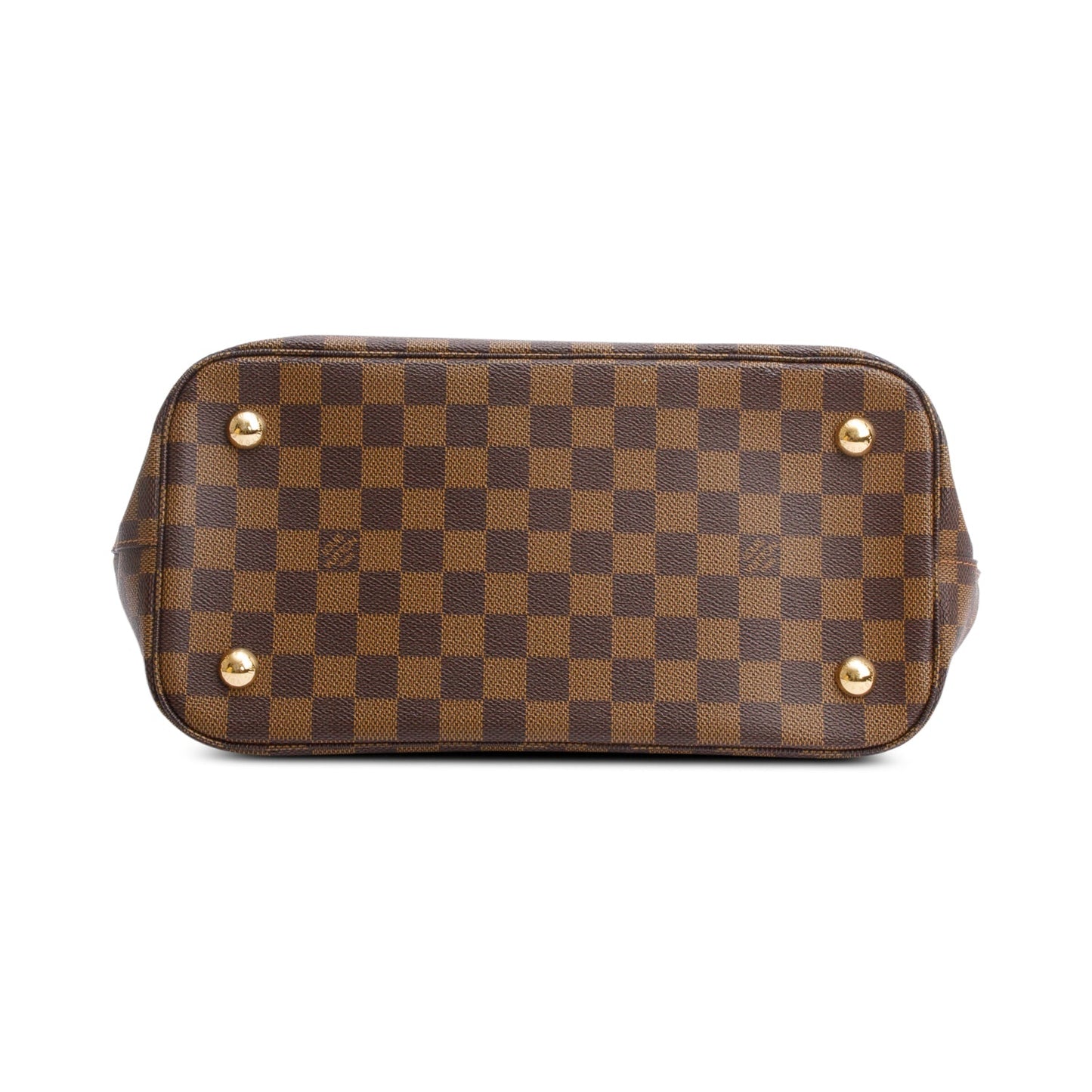 Louis Vuitton Damier Ebene Brown Leather Belmont Tote