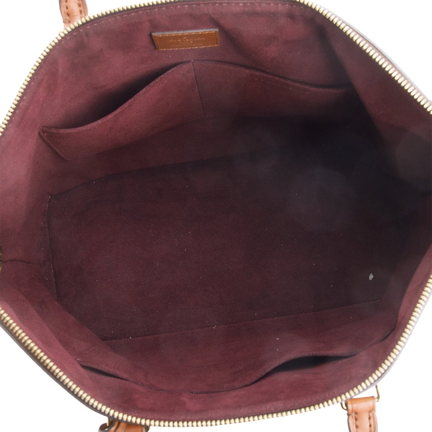 Louis Vuitton Damier Ebene Brown Leather Belmont Tote