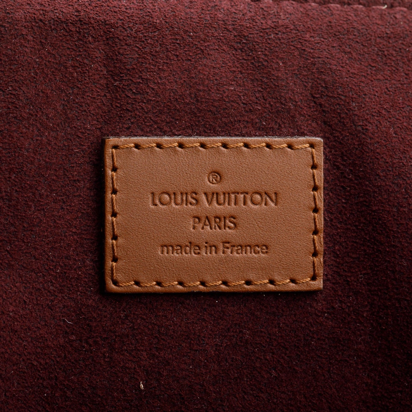 Louis Vuitton Damier Ebene Brown Leather Belmont Tote
