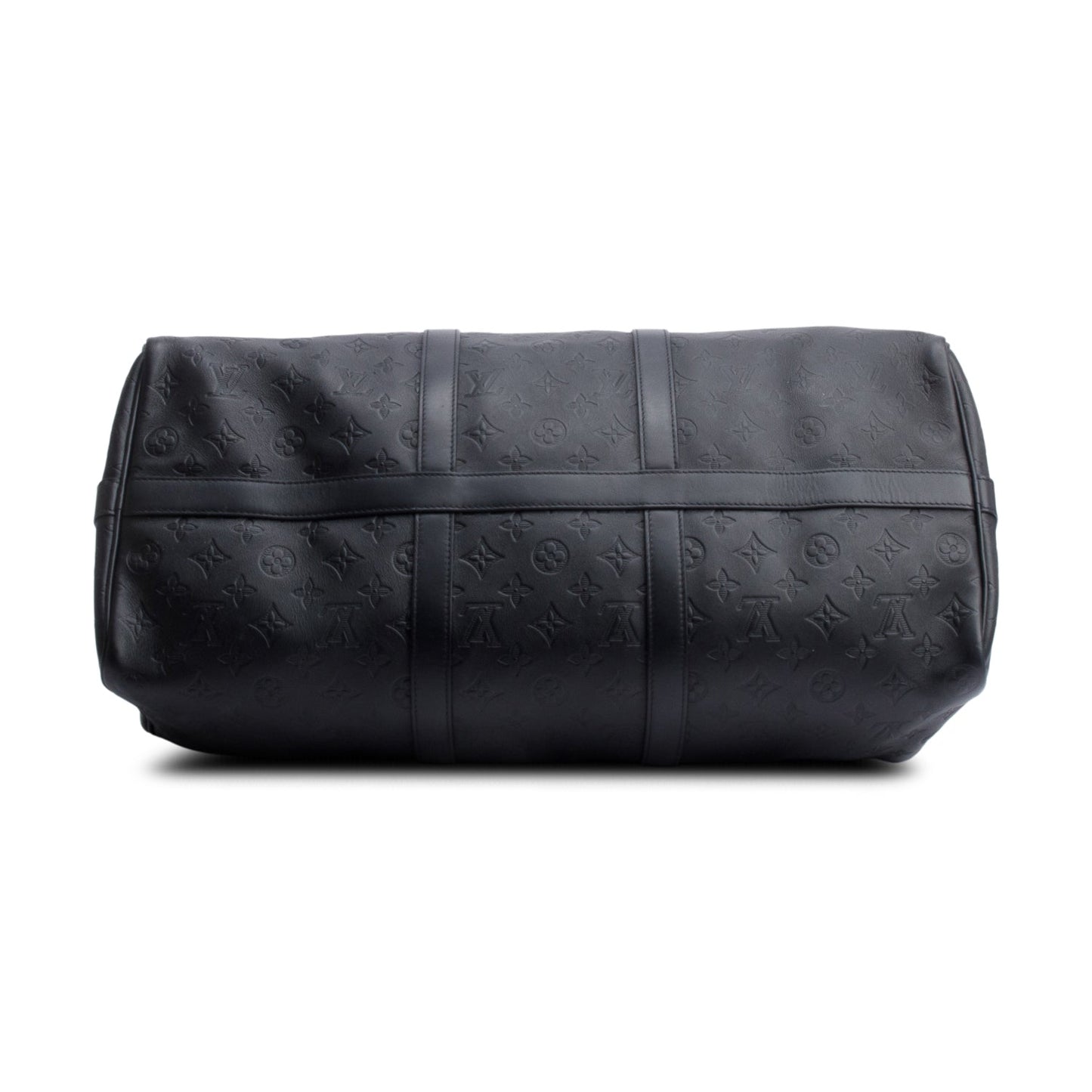 Louis Vuitton Black Monogram Shadow Embossed Keepall Bandouliere 50