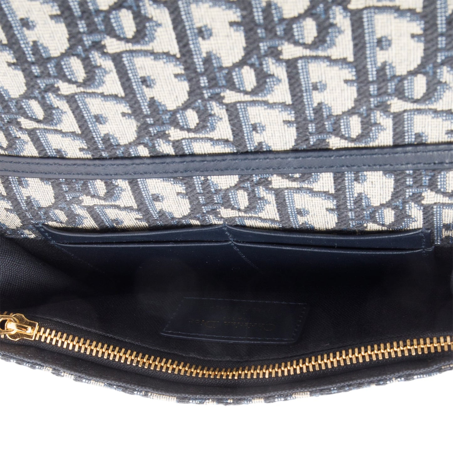 Christian Dior 2022 Navy Oblique 30 Montaigne 2-In-1 Pouch Bag