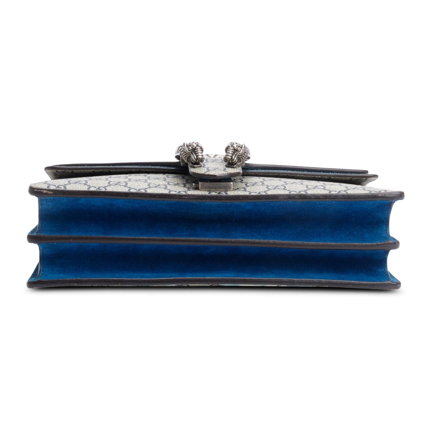 Gucci GG Supreme Blue Suede Blooms Small Dionysus Shoulder Bag