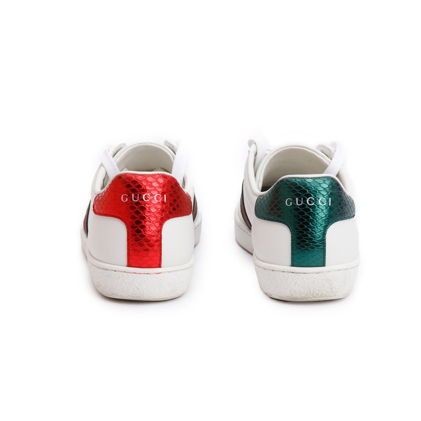 Gucci White Leather Web Women's Ace Sneakers, Size 36.5