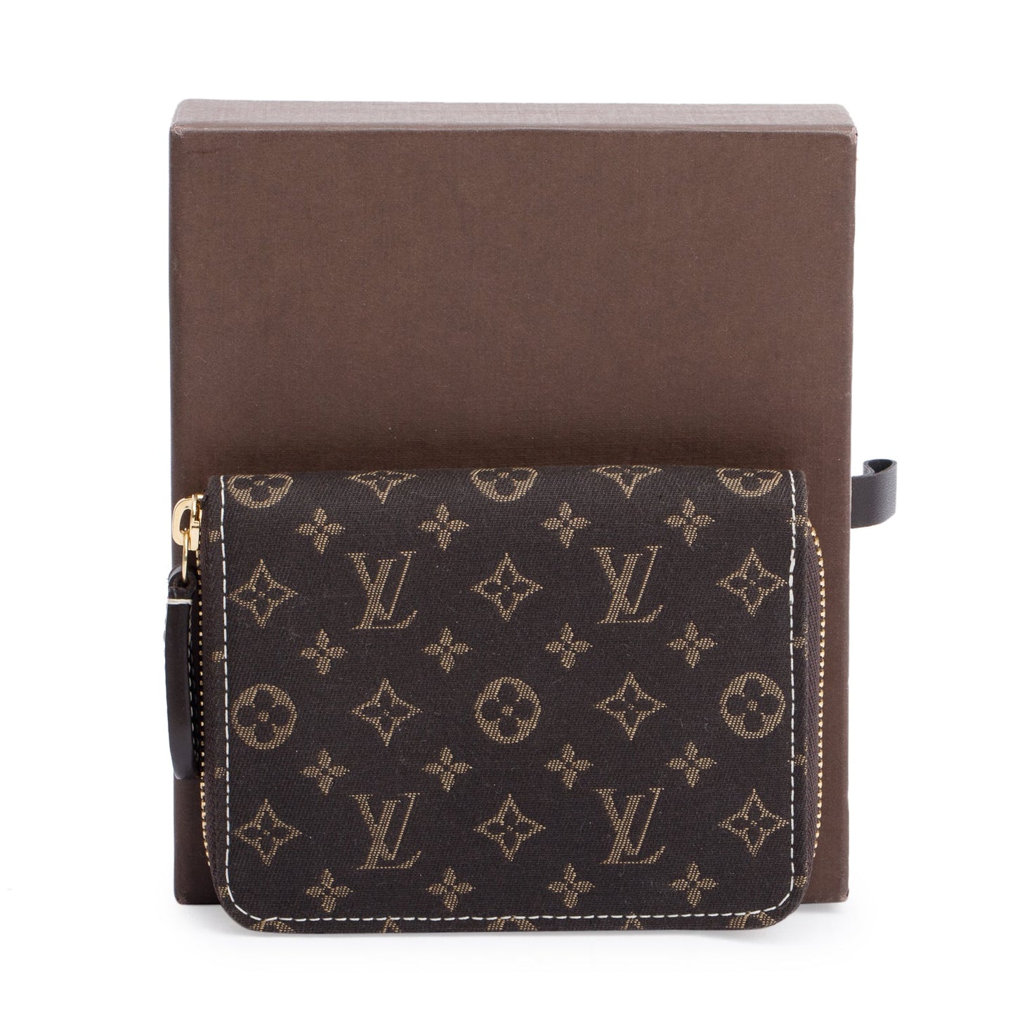 Louis Vuitton Brown Monogram Mini Lin Zippy Coin Purse