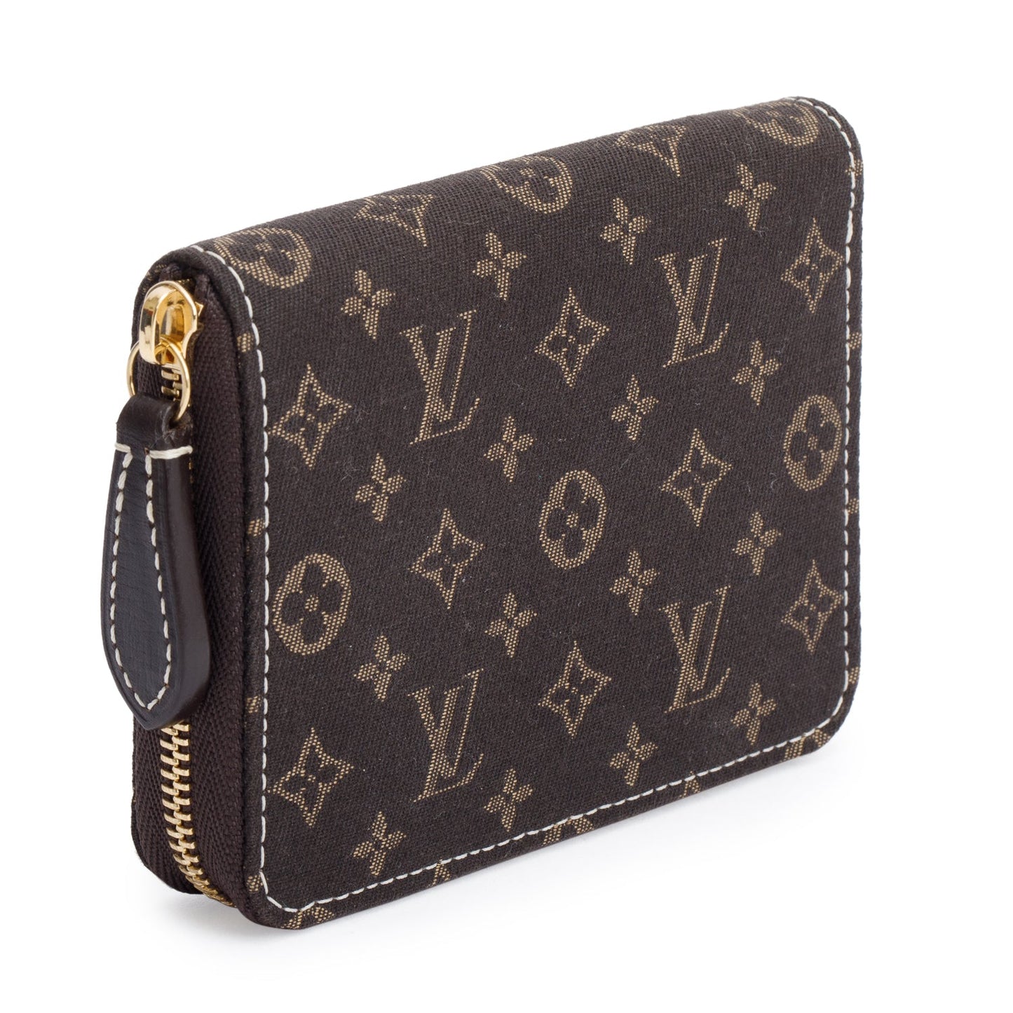 Louis Vuitton Brown Monogram Mini Lin Zippy Coin Purse