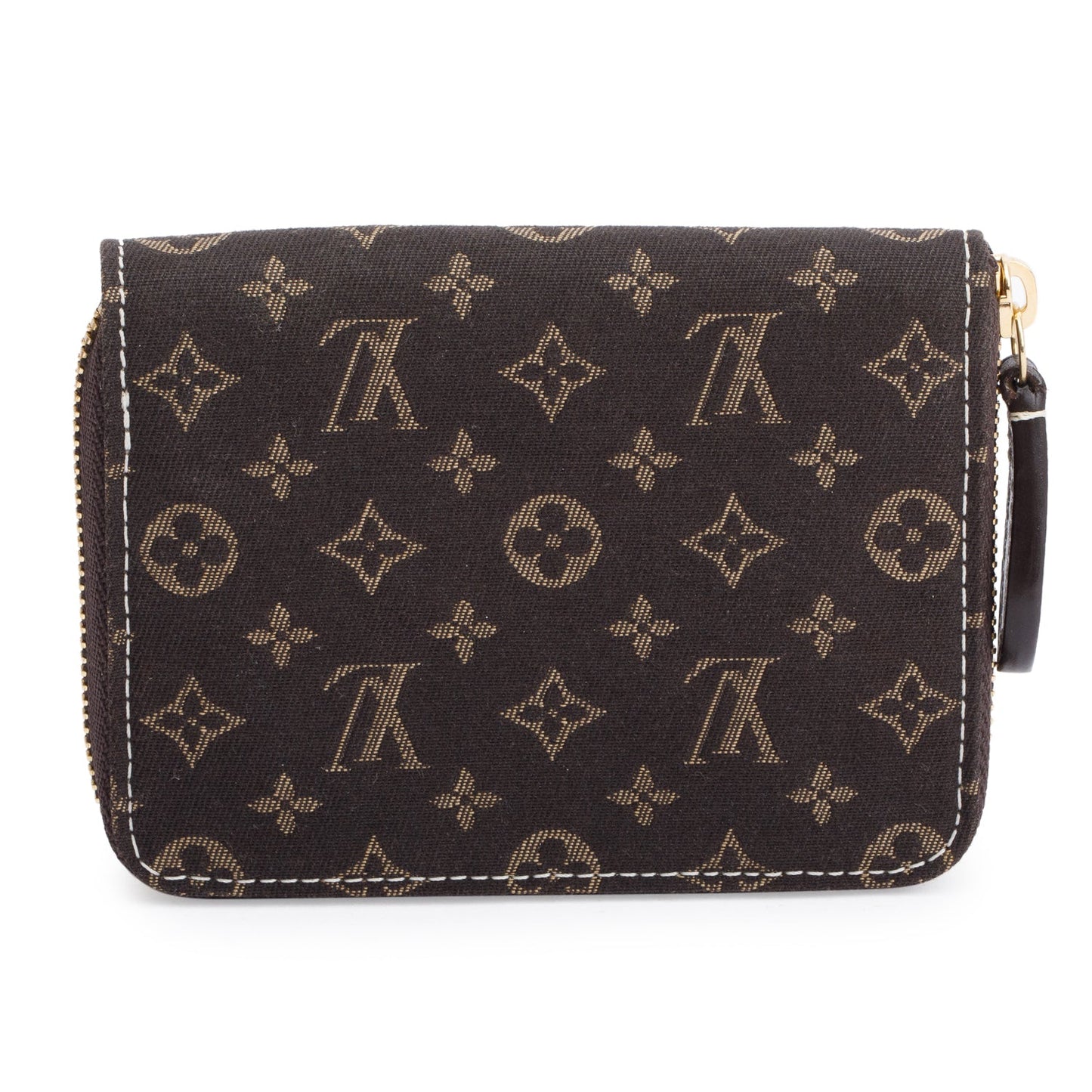 Louis Vuitton Brown Monogram Mini Lin Zippy Coin Purse