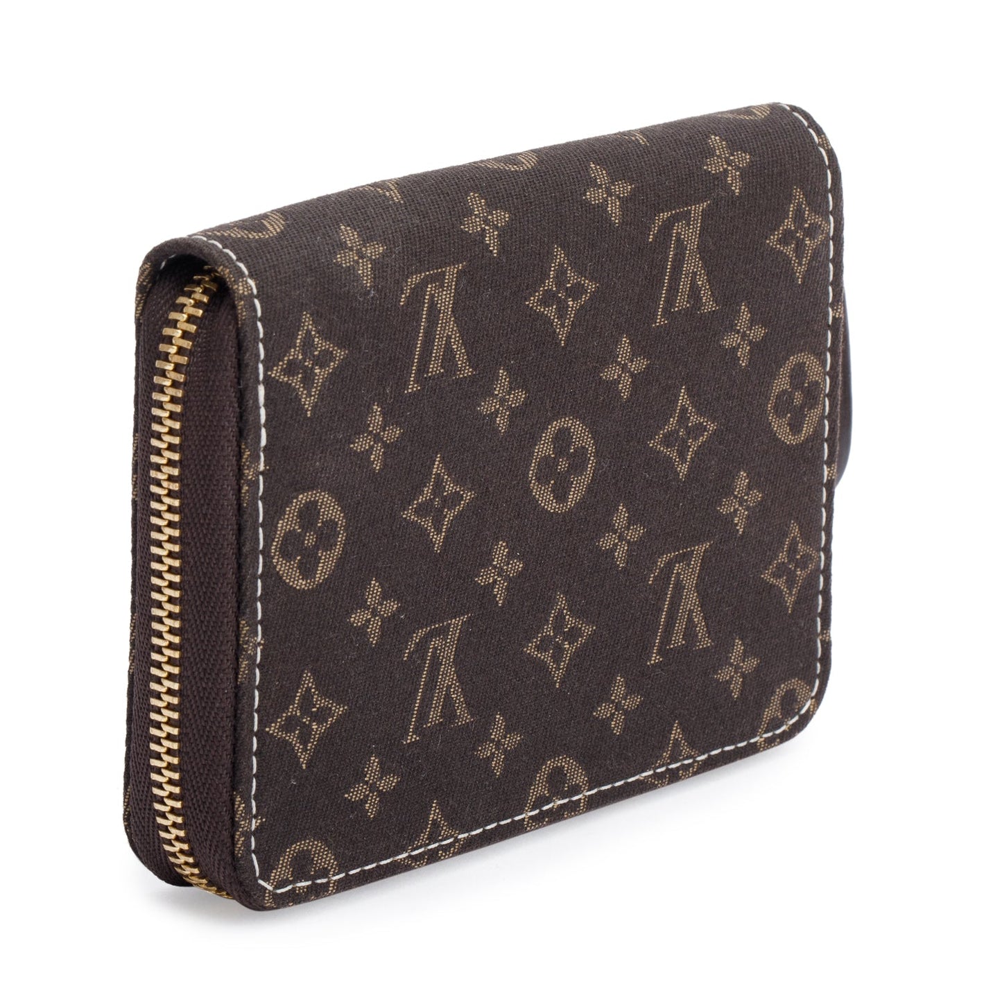 Louis Vuitton Brown Monogram Mini Lin Zippy Coin Purse