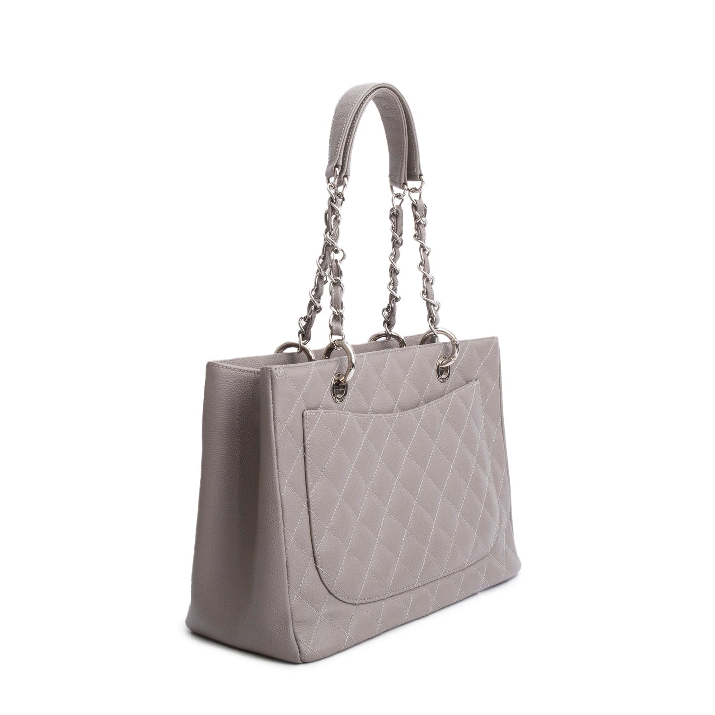 Chanel Grey Caviar Leather Grand Shopping Tote (GST)