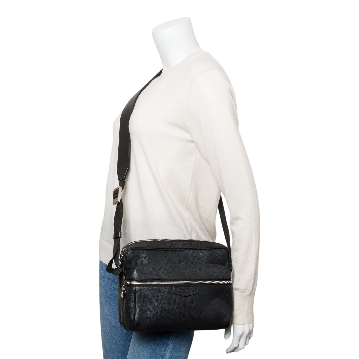 Louis Vuitton Black Taiga Leather Outdoor PM Messenger Bag