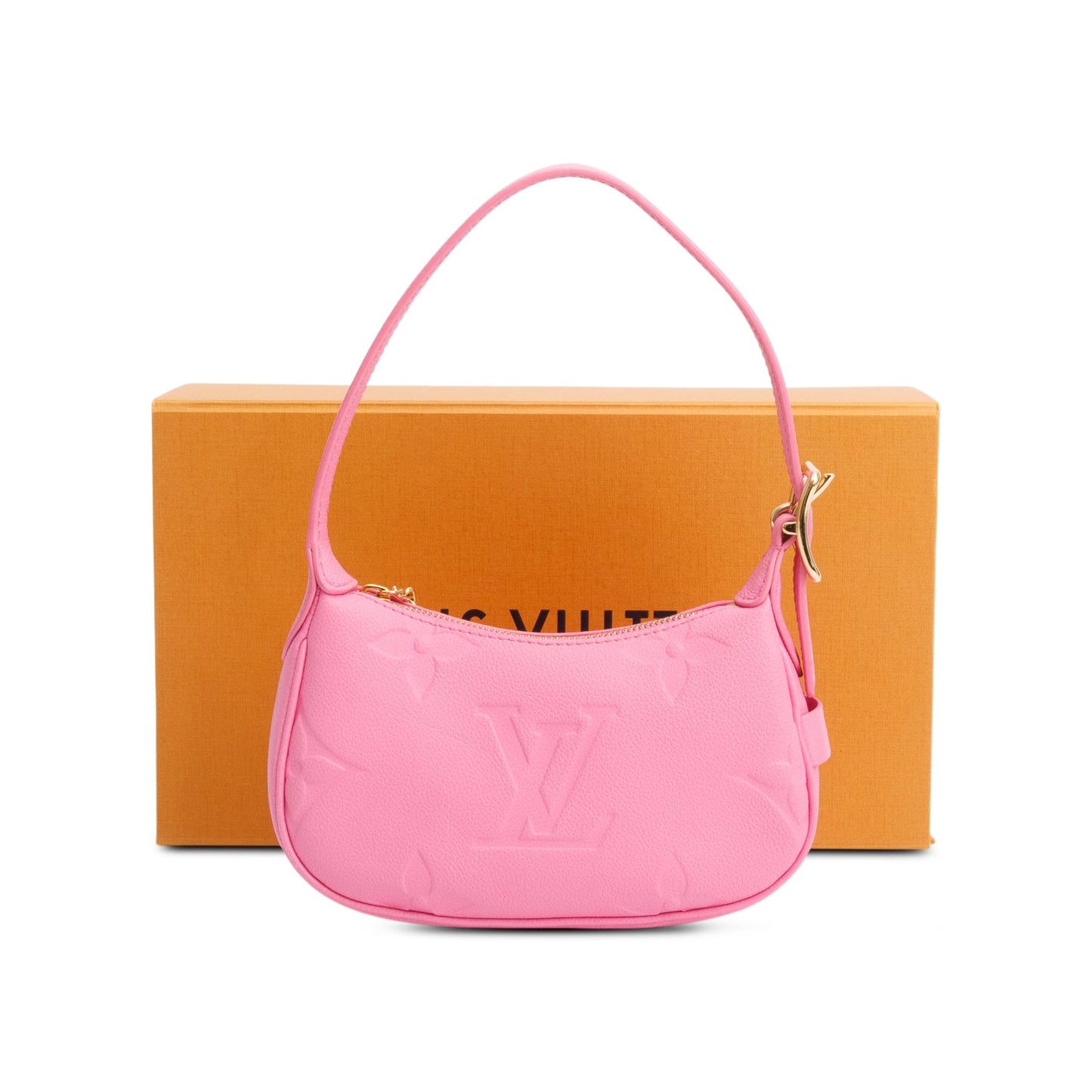 Louis Vuitton Pink Monogram Giant Empreinte Leather Mini Moon