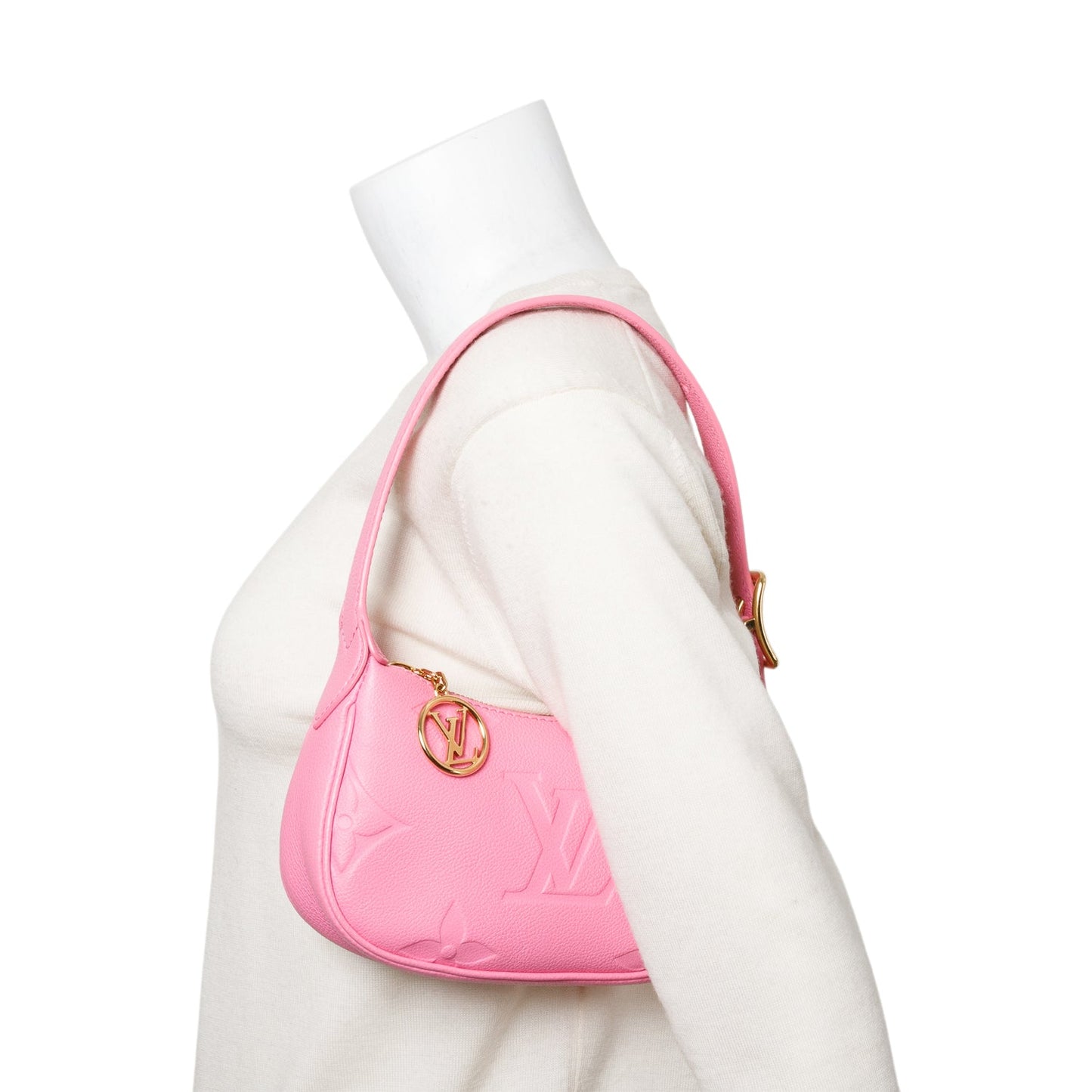 Louis Vuitton Pink Monogram Giant Empreinte Leather Mini Moon
