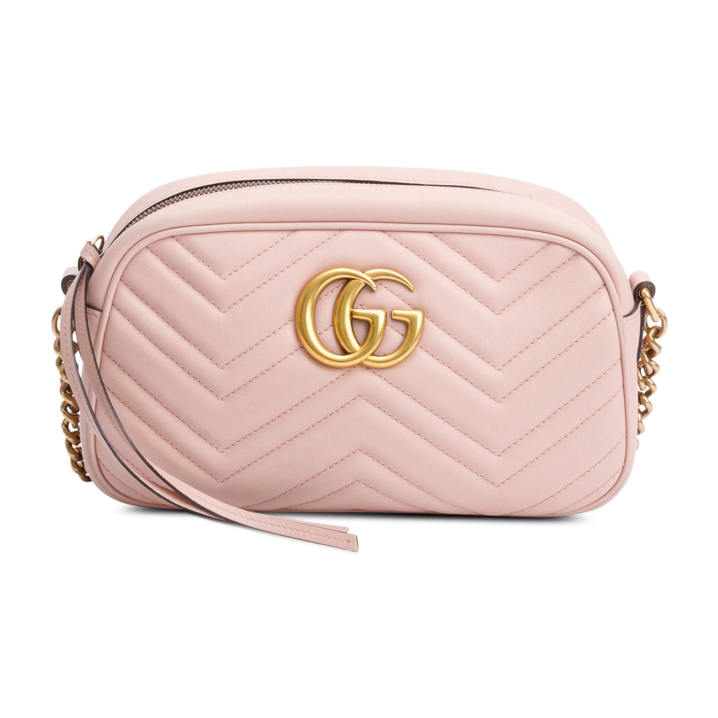 Gucci Pink GG Marmont Matelasse Small Shoulder Bag