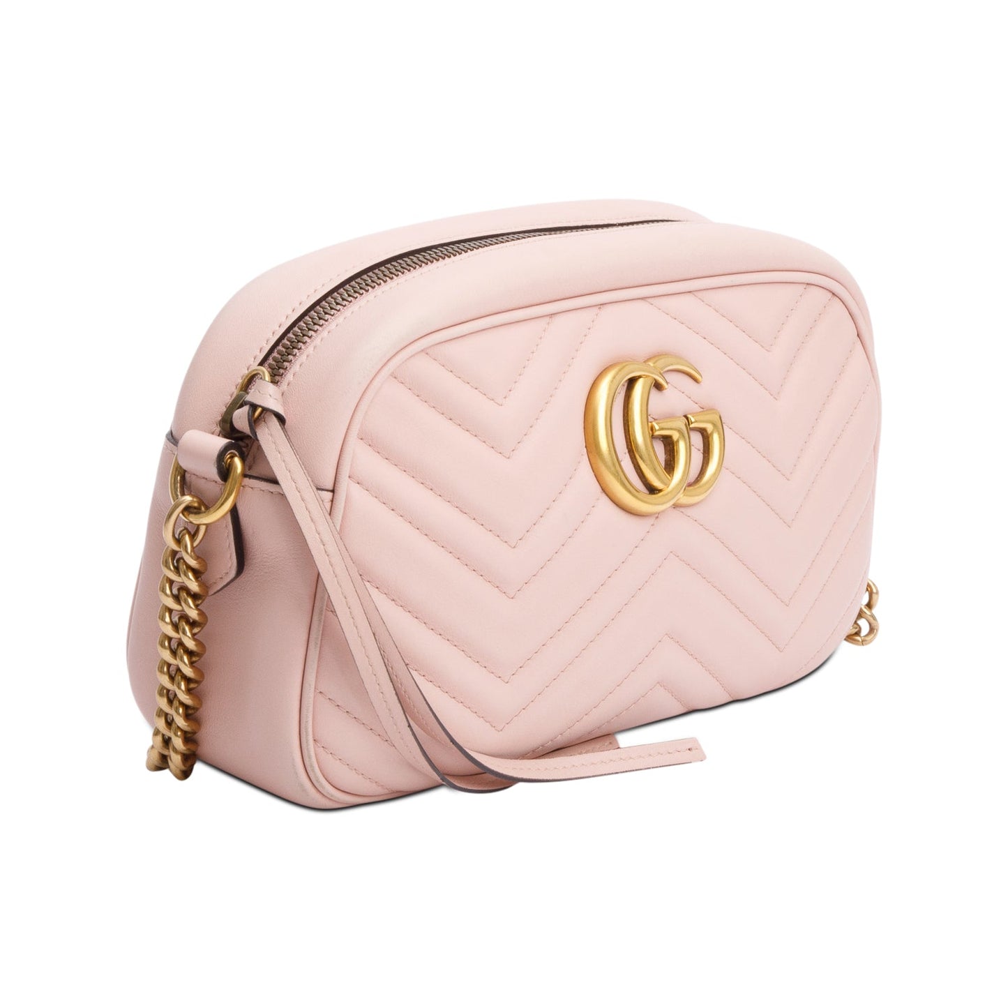 Gucci Pink GG Marmont Matelasse Small Shoulder Bag