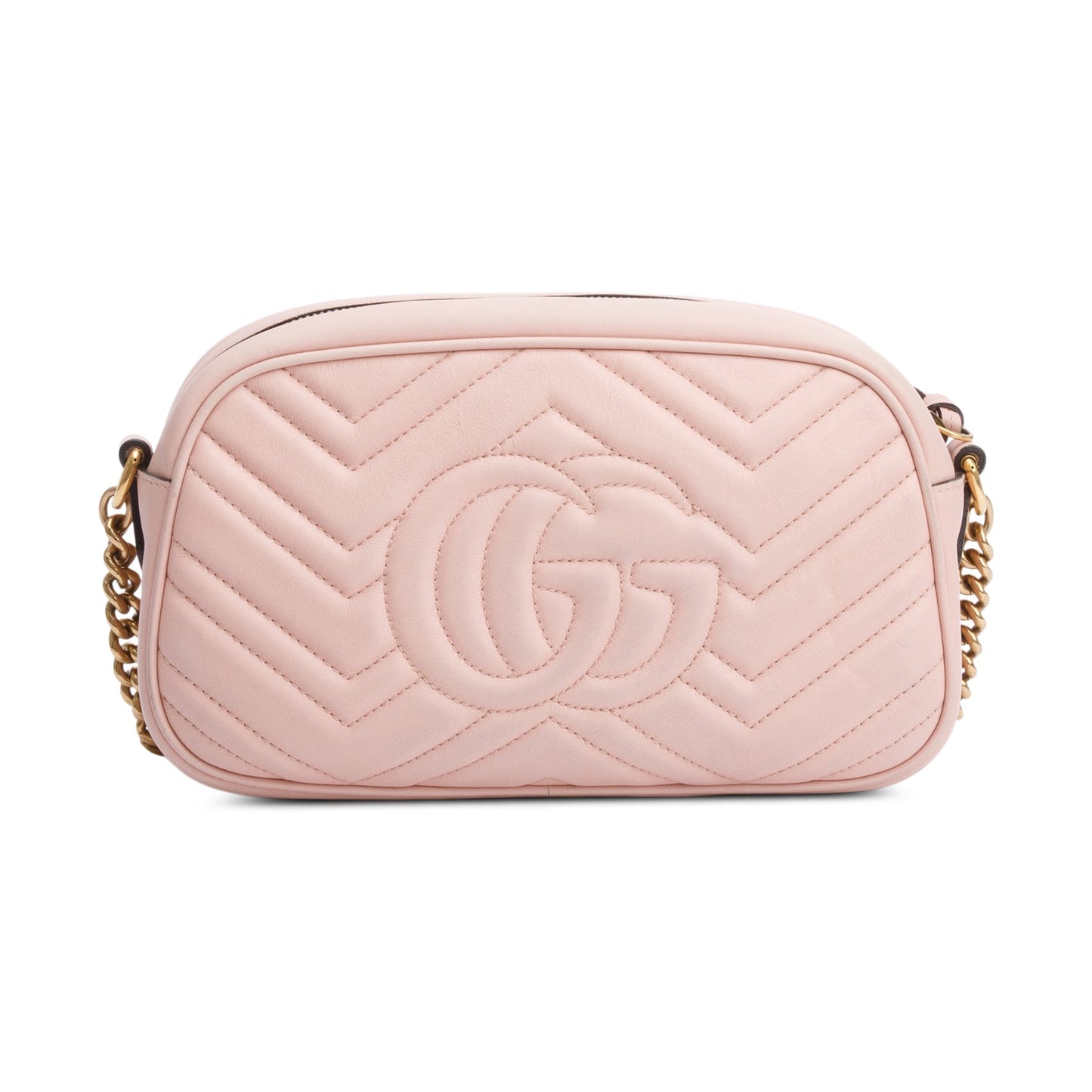 Gucci Pink GG Marmont Matelasse Small Shoulder Bag