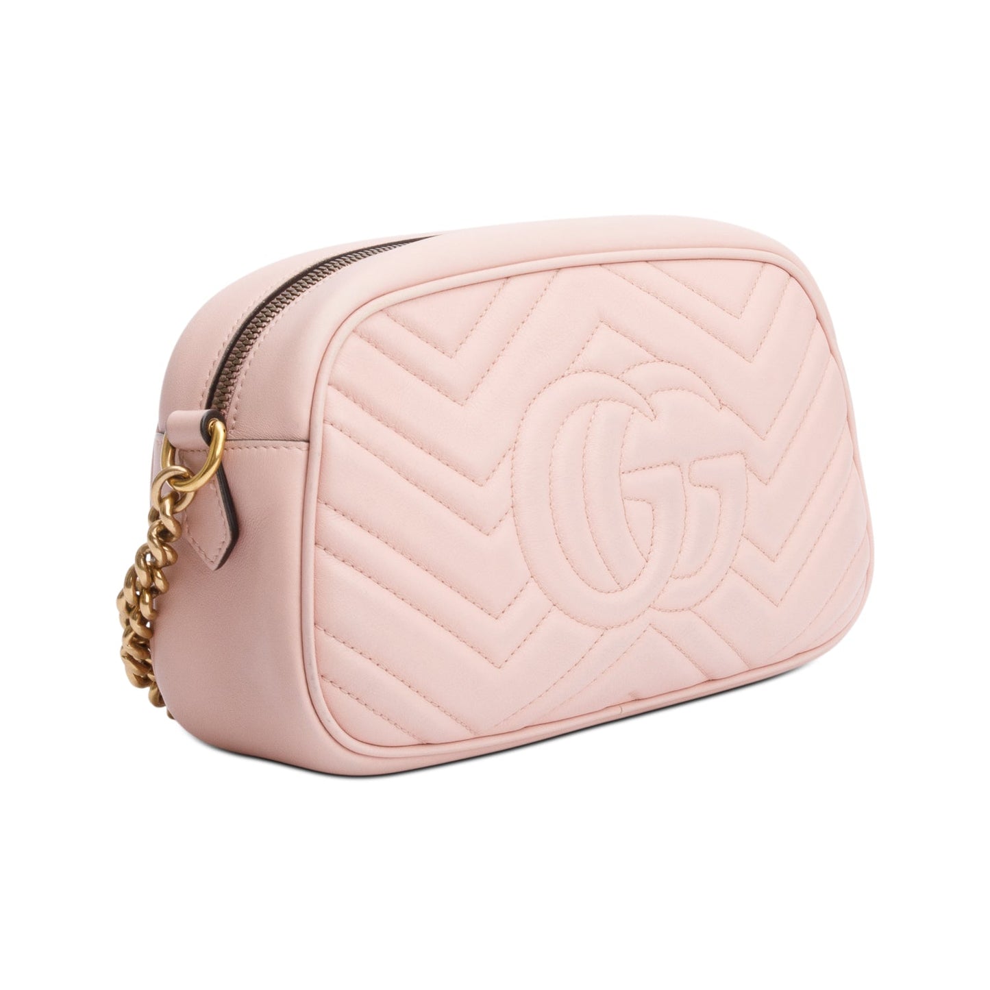 Gucci Pink GG Marmont Matelasse Small Shoulder Bag