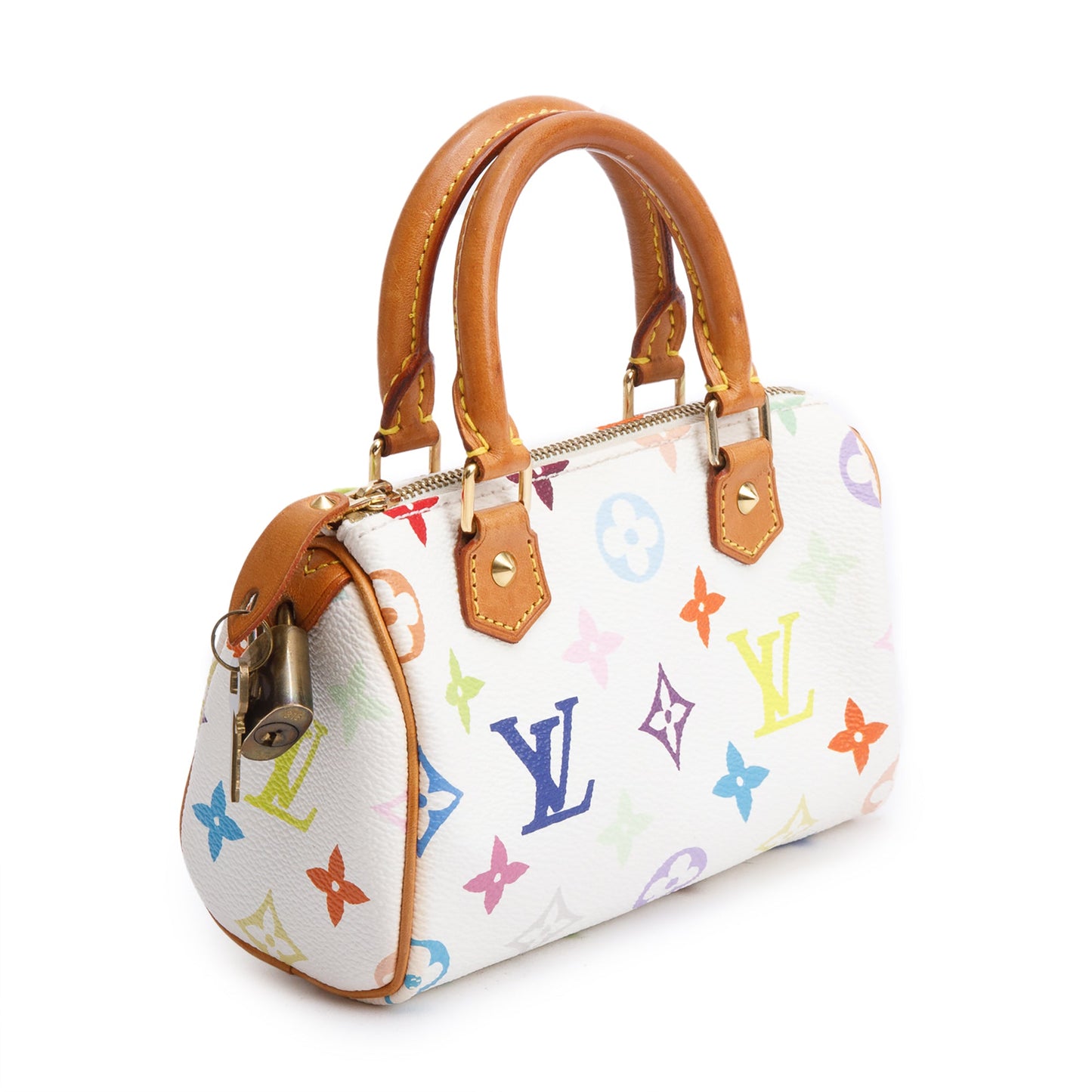 Louis Vuitton White Multicolore Mini HL Speedy