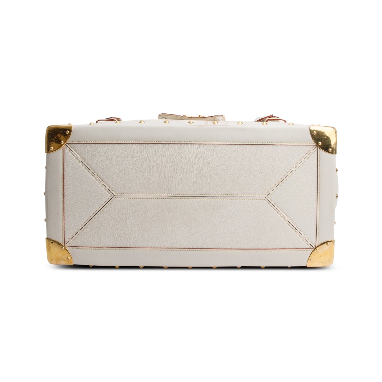Louis Vuitton White Leather Suhali Le Extravagant Travel Bag