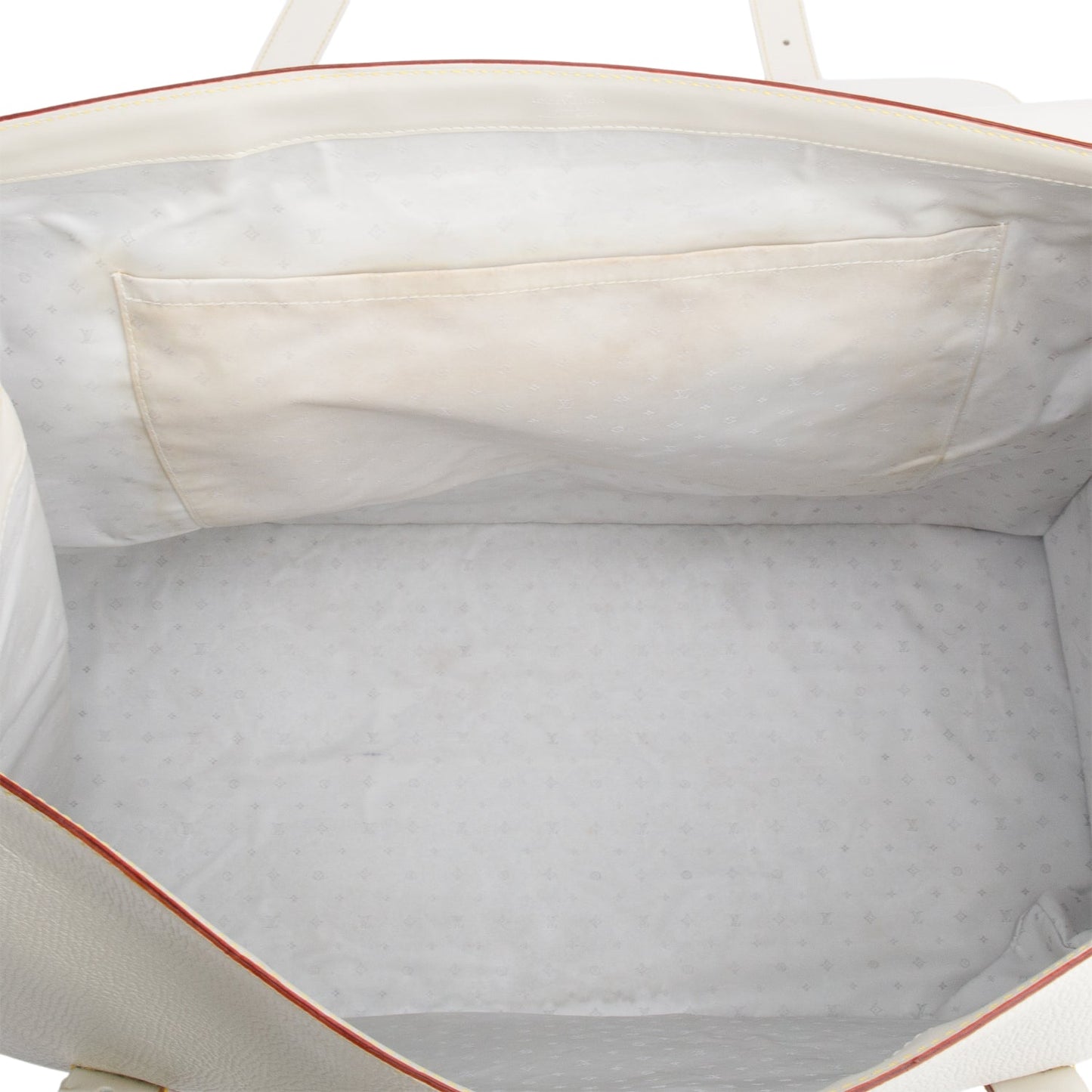Louis Vuitton White Leather Suhali Le Extravagant Travel Bag