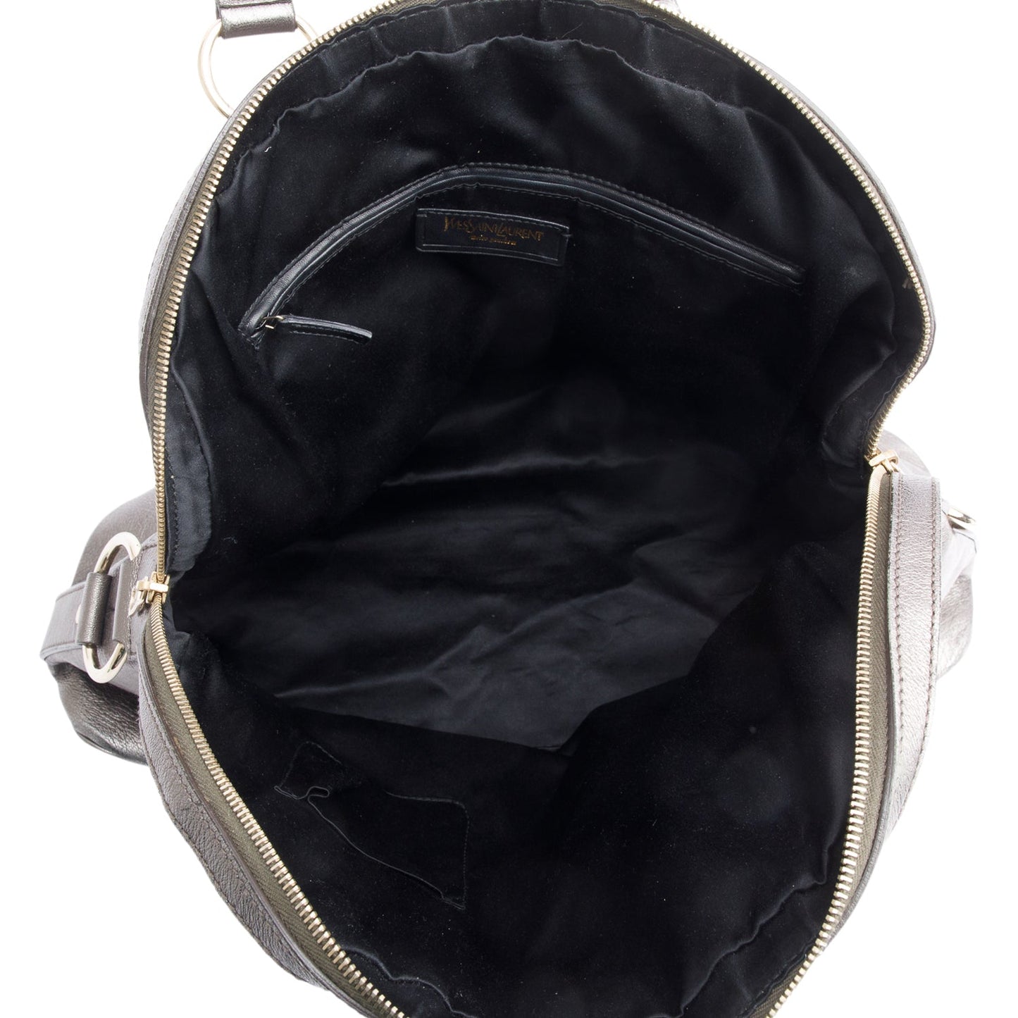 Saint Laurent Grey Grained Leather Large Muse Bag