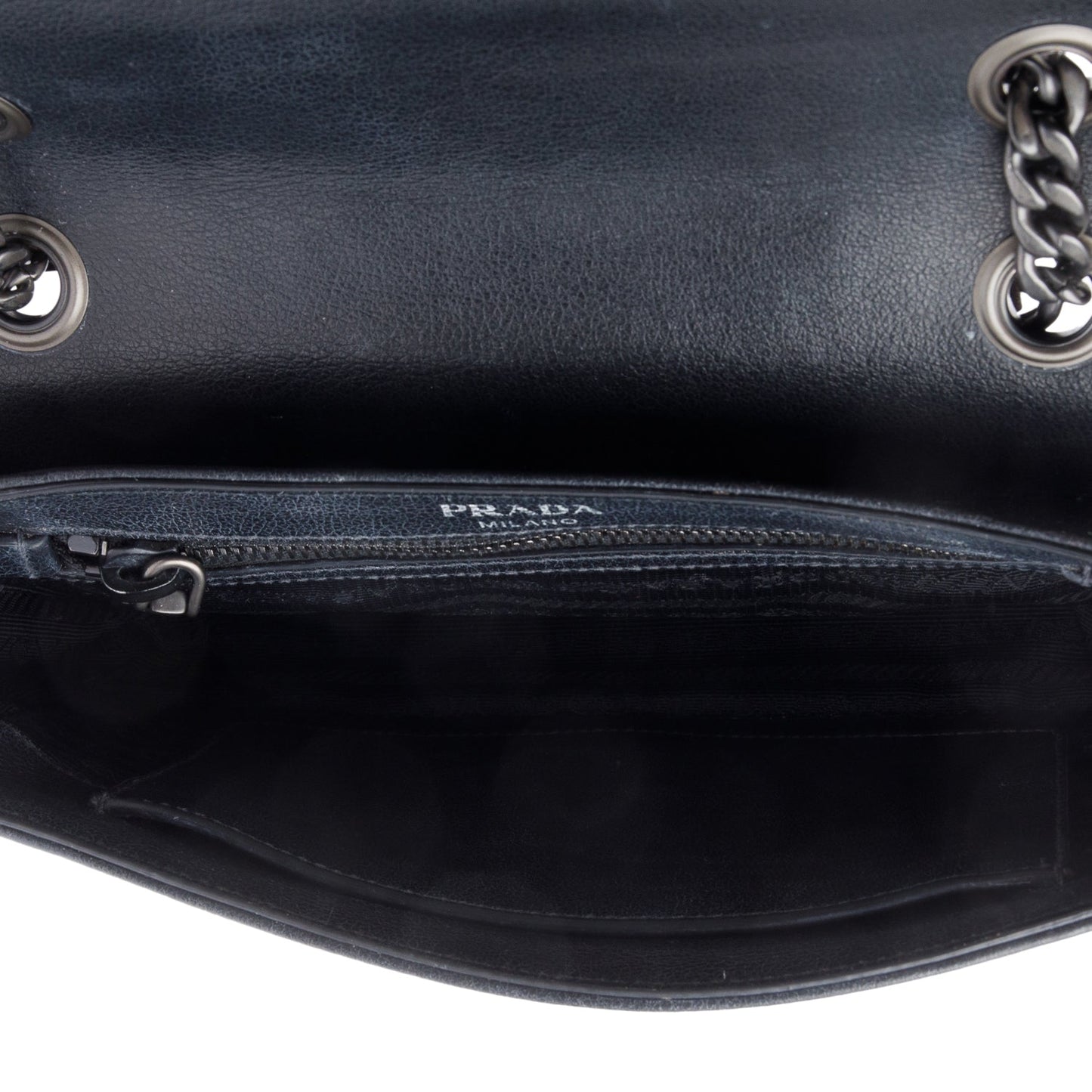 Prada Pink/Black Glace Calf Leather Studded Camera Crossbody Bag