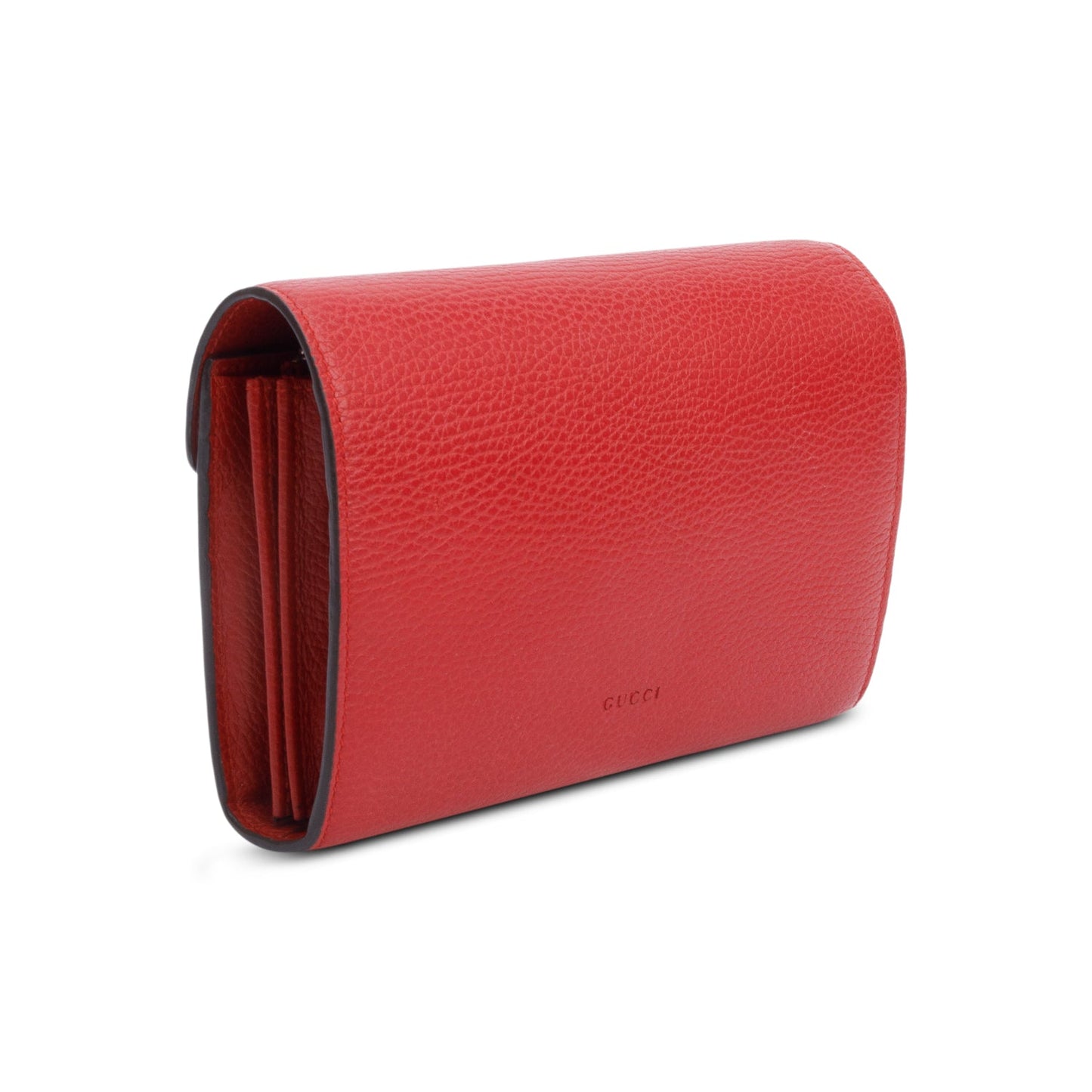 Gucci Red Leather Dionysus Mini Chain Wallet