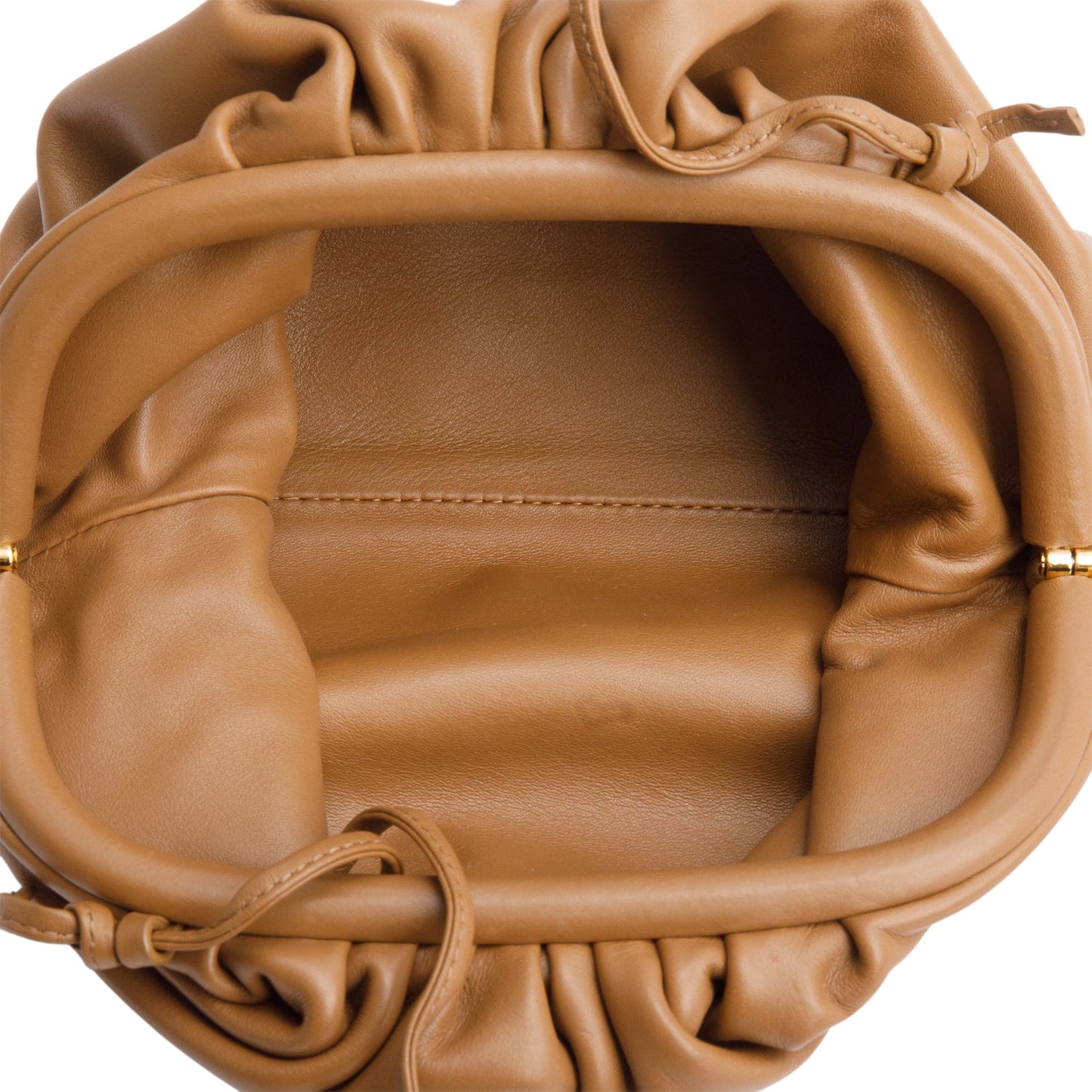 Bottega Veneta Brown Calfskin Leather The Mini Pouch