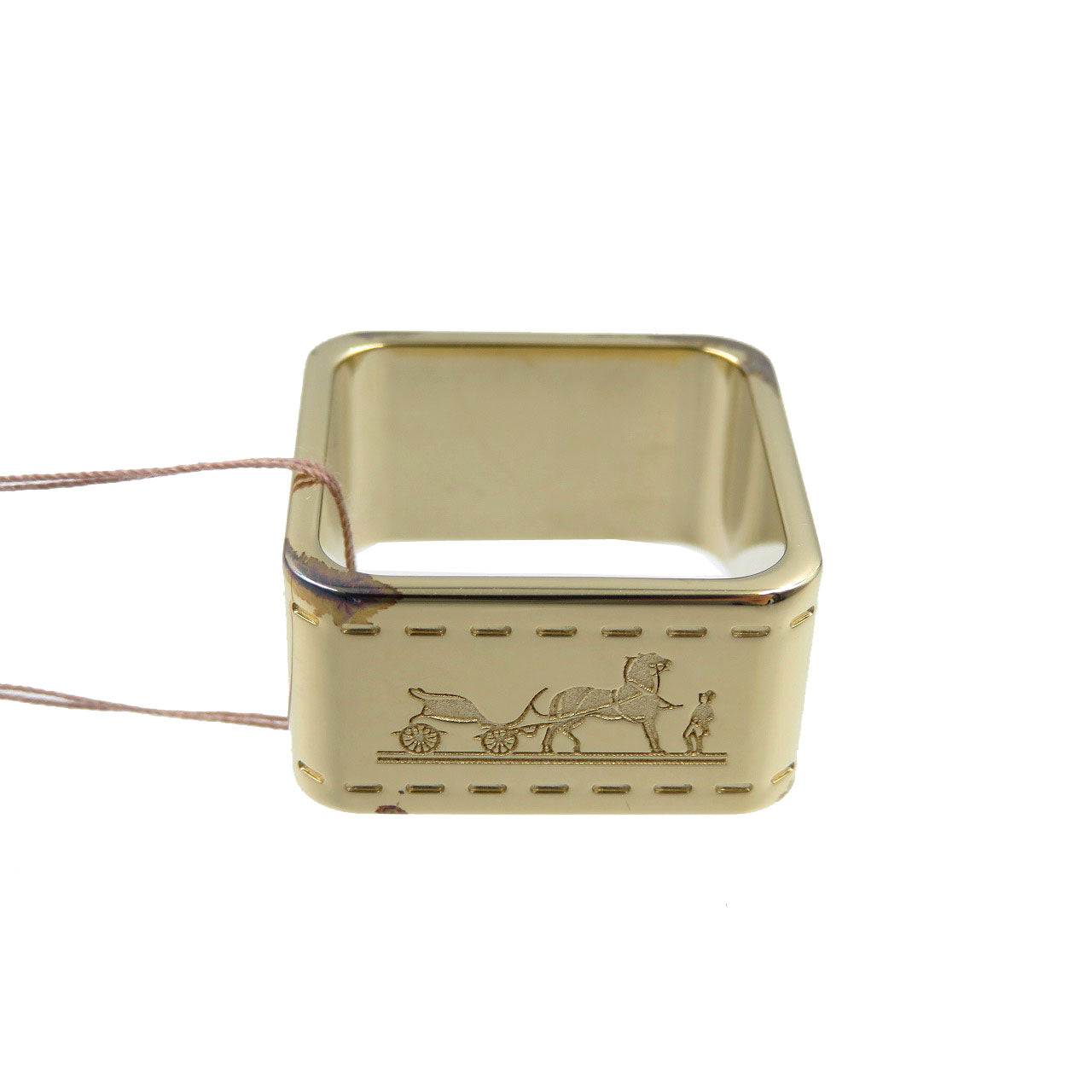 HERMES Scarf ring metal gold Boulduk Women(Unisex)