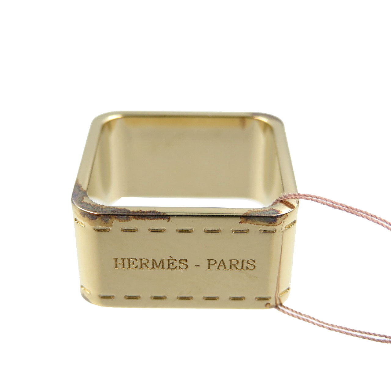 HERMES Scarf ring metal gold Boulduk Women(Unisex)