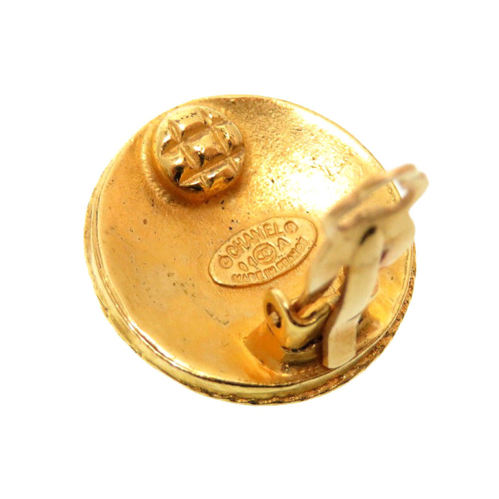 CHANEL Earring metal gold vintage COCO Mark Women