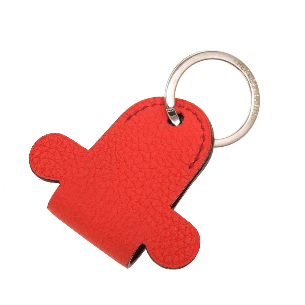HERMES key ring leather Orange Petit Ash unisex(Unisex)