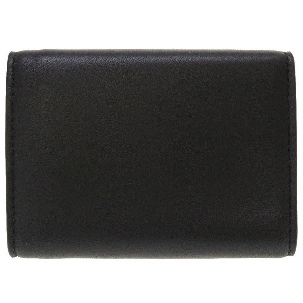BOTTEGAVENETA Tri-fold wallet 515385 leather black Compact wallet INTRECCIATO mens