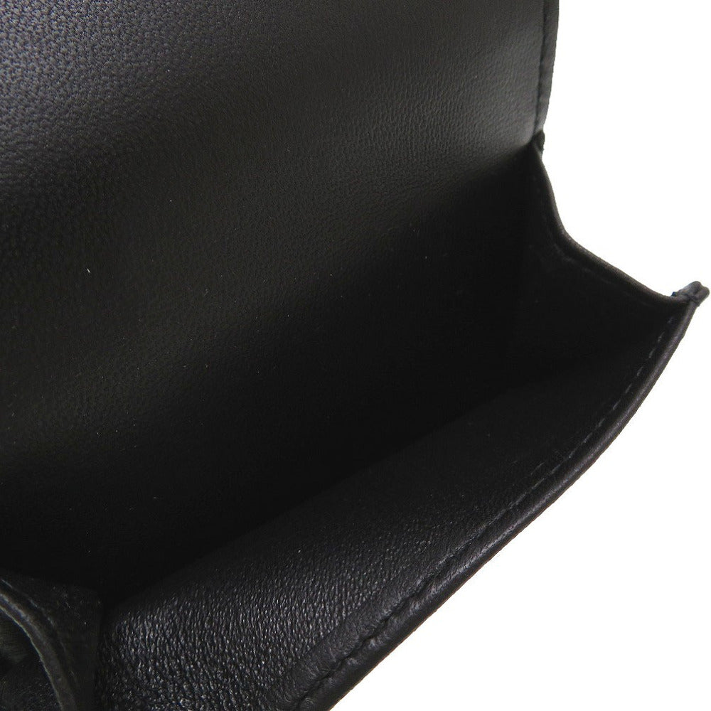 BOTTEGAVENETA Tri-fold wallet 515385 leather black Compact wallet INTRECCIATO mens