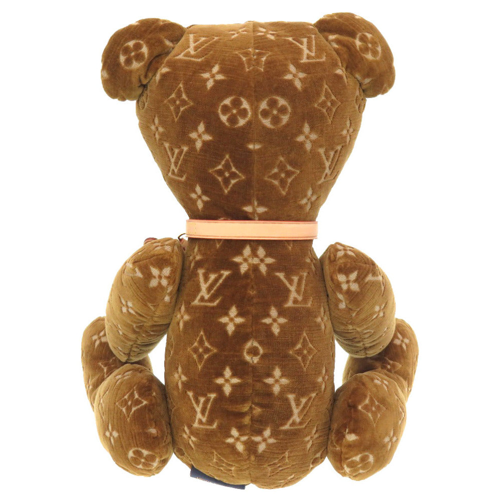 LOUIS VUITTON Plush Doll GI0616 Velor Brown Monogram Dudu Teddy Bear 2021 Limited unisex(Unisex)